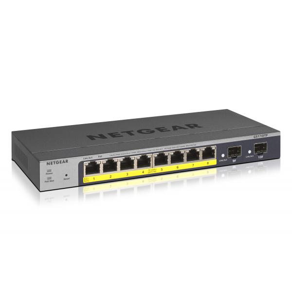 Netgear GS110TP Gestito L2/L3/L4 Gigabit Ethernet (10/100/1000) Grigio Supporto Power over Ethernet (PoE)