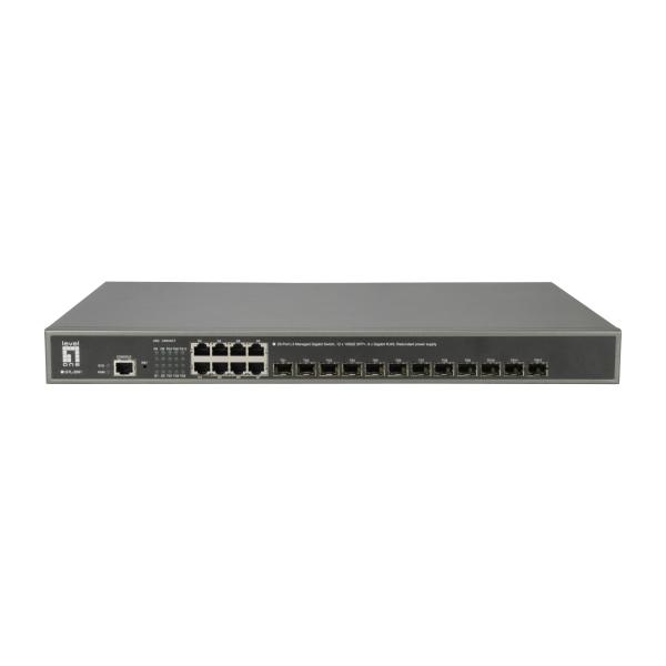 LevelOne GTL-2091 Gestito L3 Gigabit Ethernet (10/100/1000) Grigio