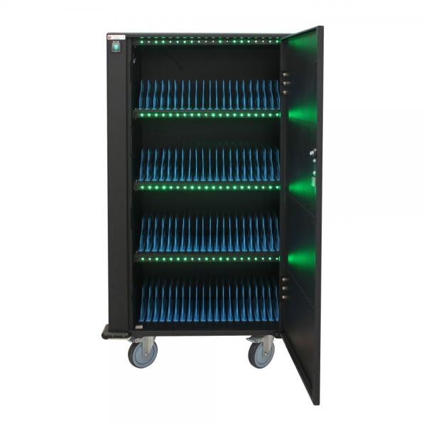 Techly Professional Carrello Stazione di Ricarica 80 USB Notebook o Smartphone Nero