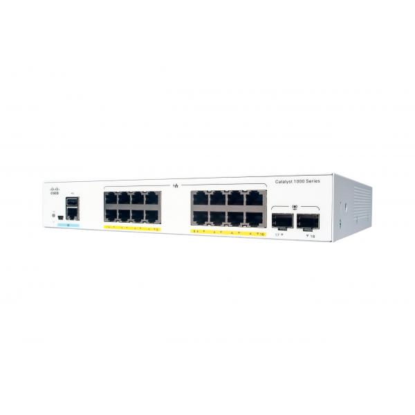 Cisco Catalyst 1000-16T-2G-L - Switch - gestito - 16 x 10/100/1000 + 2 x Gigabit SFP (uplink) - montabile su rack