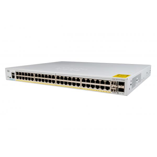 Cisco Catalyst C1000-48P-4X-L switch di rete Gestito L2 Gigabit Ethernet [10/100/1000] Supporto Power over Ethernet [PoE] Grigio (CATALYST 1000 48 PORT GE - POE 4X10G SFP)