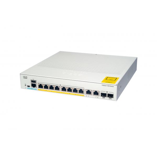 Cisco Catalyst C1000-8FP-2G-L switch di rete Gestito L2 Gigabit Ethernet [10/100/1000] Supporto Power over Ethernet [PoE] Grigio (Cisco Catalyst 1000-8FP-2G-L - Switch - gestito - 8 x 10/100/1000 [PoE+] + 2 x SFP Gigabit combo [uplink] - montabile su rack - PoE+ [120 W])
