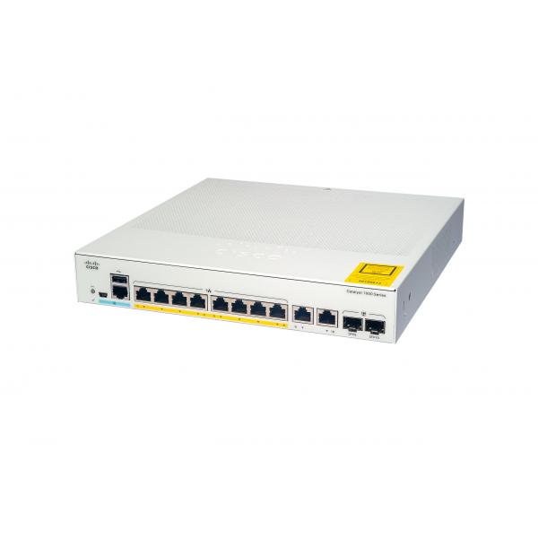 Cisco Catalyst 1000-8FP-E-2G-L - Switch - gestito - 8 x 10/100/1000 (PoE+) + 2 x SFP Gigabit combo (uplink) - montabile su rack - PoE+ (120 W)