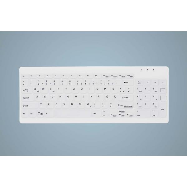 Active Key AK-C7012 tastiera USB Tedesco Bianco (HYGIENE COMPACT ULTRAFLAT - KEYBOARD WITH NUMPAD SEALED WATE) - Versione Tedesca
