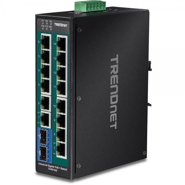 Trendnet TI-PG162 switch di rete Gigabit Ethernet (10/100/1000) Nero