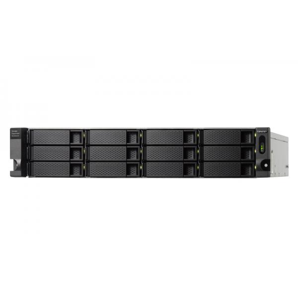 QNAP TL-R1200C-RP contenitore di unità di archiviazione 2.5/3.5" Enclosure HDD/SSD Nero, Grigio