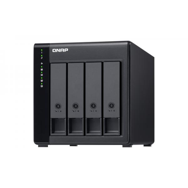 QNAP TL-D400S contenitore di unità di archiviazione 2.5/3.5" Enclosure HDD/SSD Nero, Grigio