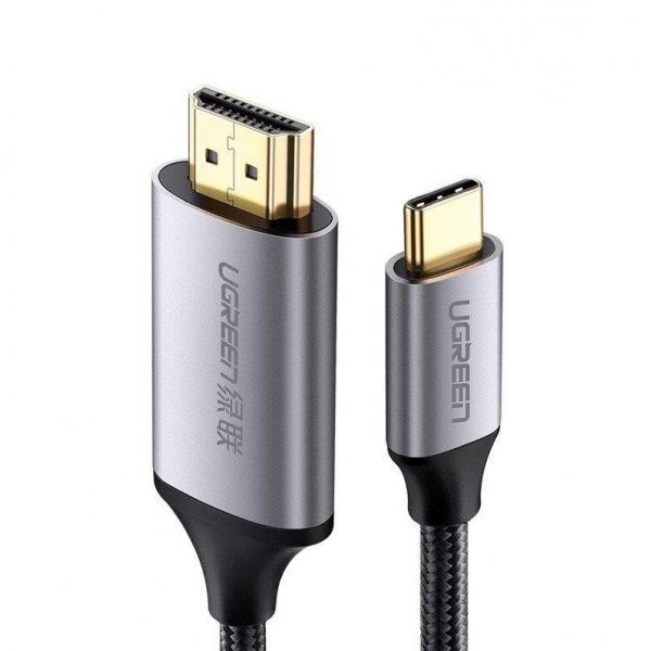 UGREEN Cavo USB-C a HDMI maschio a maschio, case in alluminio, 1.5m (Gray Black)