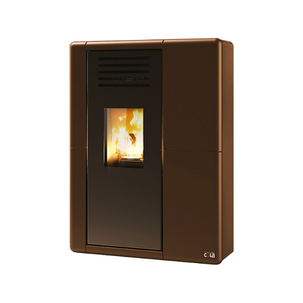 COLA LAVKF81Y CUPIDO Stufa a pellet ermetica 8,1 kW con display LCD e controllo a pulsanti (78x109,4x29,2 cm) colore Nero