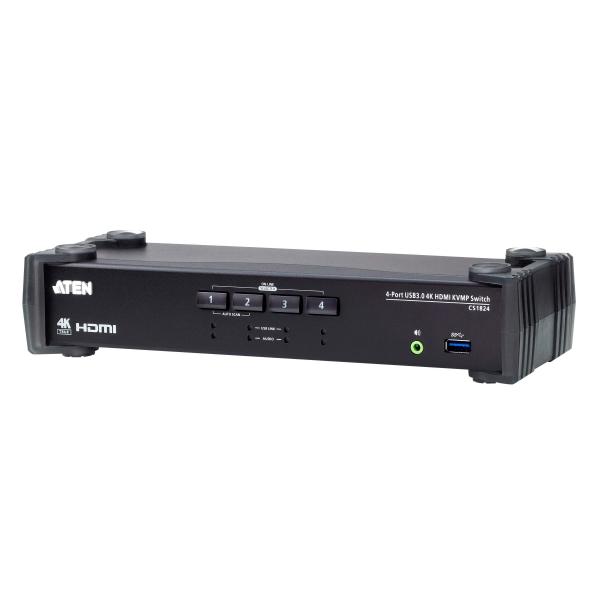 Aten Switch USB 3.0 4K HDMI KVMP™ a 4 porte con Modalità mixer audio