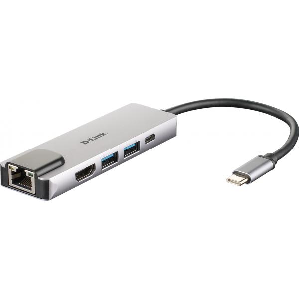 5-IN-1 USB-C HUB WITH HDMI ETHERNET AND POWER DELIVERY
