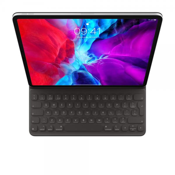 Apple MXNL2B/A tastiera per dispositivo mobile Nero QWERTY Inglese UK (Apple Smart - Keyboard and folio case - Apple Smart connector - QWERTY - UK - for 12.9-inch iPad Pro [3rd generation, 4th generation, 5th generation, 6th generation]) - Versione UK