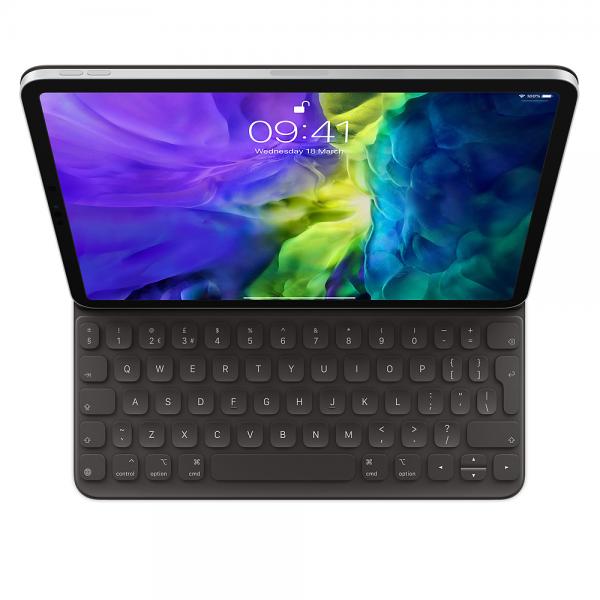 Apple MXNK2B/A tastiera per dispositivo mobile Nero QWERTY Inglese UK (Apple Smart - Keyboard and folio case - Apple Smart connector - QWERTY - UK - for 10.9-inch iPad Air [4th generation, 5th generation], 11-inch iPad Pro [1st generation, 2nd generation, 3rd generation]) - Versione UK
