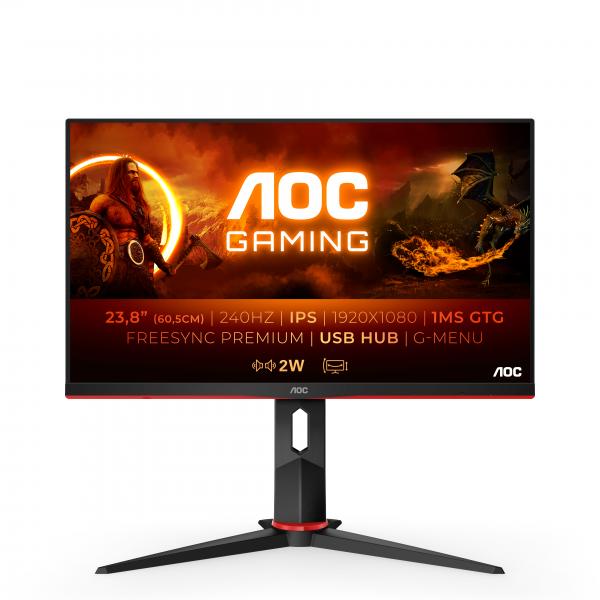 AOC 24G2ZU/BK LED display 60,5 cm (23.8") 1920 x 1080 Pixel Full HD Nero