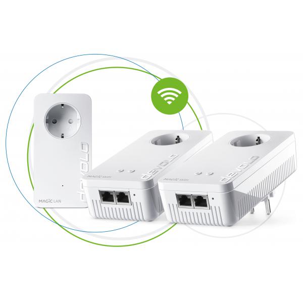 Devolo MAGIC 2 WiFi next Multiroom Kit 2400 Mbit/s Collegamento ethernet LAN Wi-Fi Bianco 3 pezzo(i)