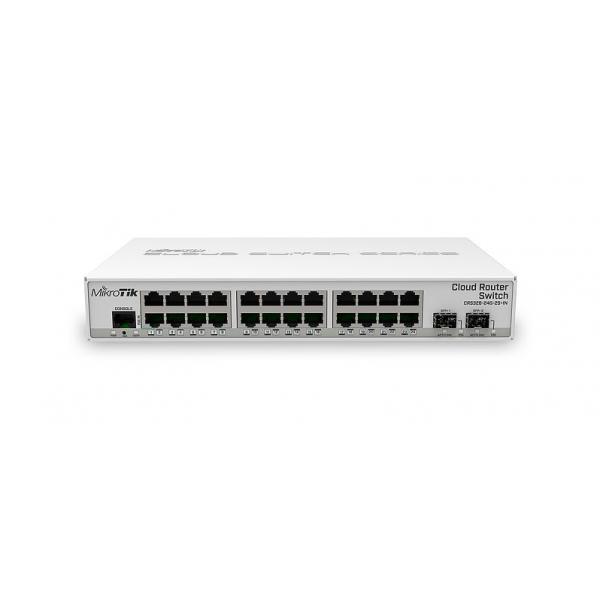 Mikrotik CRS326-24G-2S+IN switch di rete Gestito Gigabit Ethernet [10/100/1000] Supporto Power over Ethernet [PoE] Bianco (MikroTik CRS326 24 Port Desktop Cloud Router Switch - CRS326-24G-2S+IN)