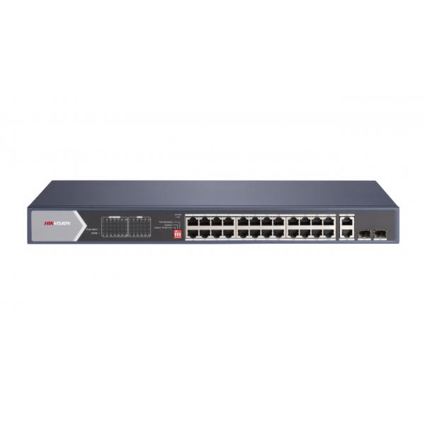 Hikvision Digital Technology DS-3E0528HP-E switch di rete Non gestito Gigabit Ethernet (10/100/1000) Supporto Power over Ethernet (PoE) Blu