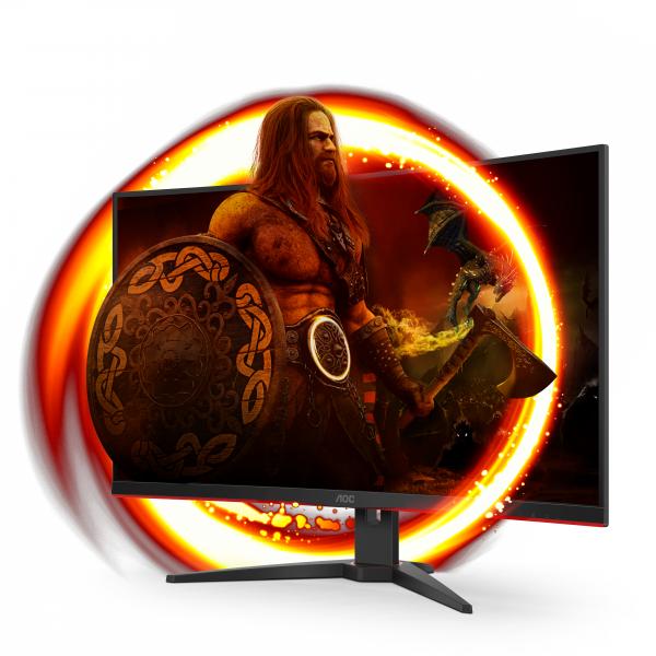 AOC G2 C32G2ZE/BK Monitor PC 80 cm [31.5] 1920 x 1080 Pixel Full HD LED Nero, Rosso (C32G2ZE 31.5IN 1920X1080 16:9 - 1MS 3000:1 HDMI/DP)