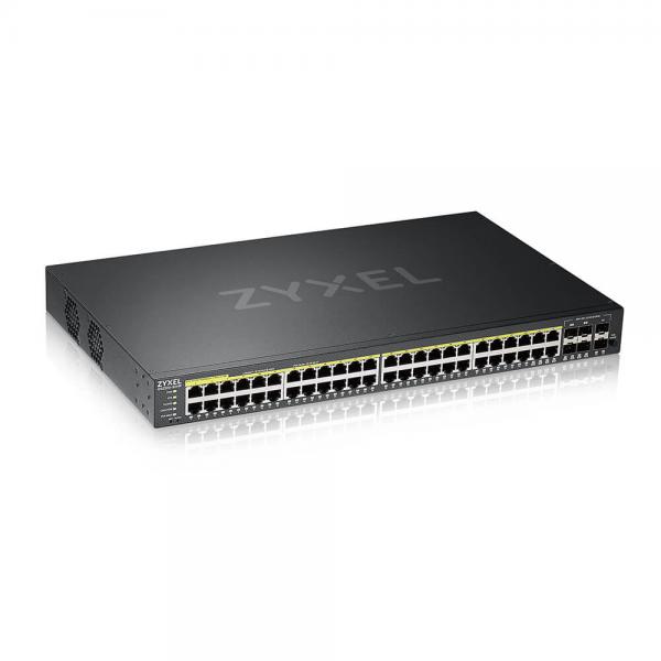 Zyxel GS2220-50HP-EU0101F switch di rete Gestito L2 Gigabit Ethernet (10/100/1000) Nero Supporto Power over Ethernet (PoE)