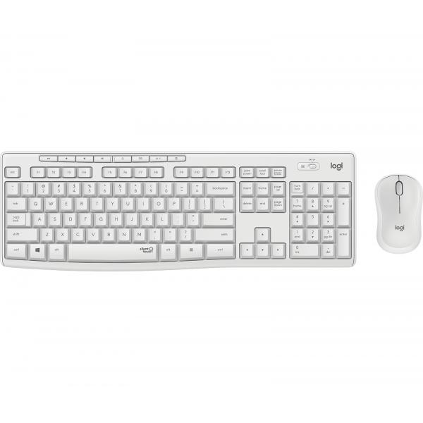 Logitech MK295 Silent Wireless Combo tastiera Mouse incluso USB QWERTZ Tedesco Bianco