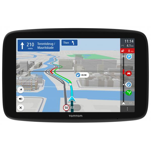 TomTom GO Discover World 7 '' - GPS per auto HD da 7 pollici, mappe del mondo 183 paesi, TomTom Traffic, servizi live premium