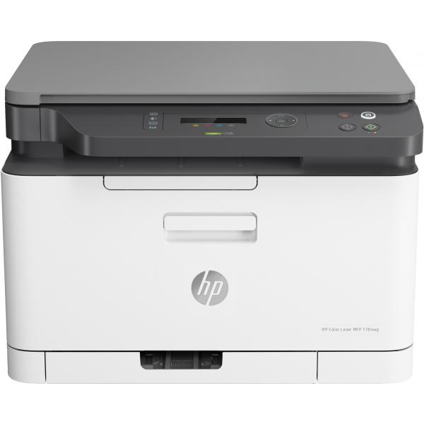 HP Color Laser Stampante multifunzione 178nw, Colore, Stampante per Stampa, copia, scansione, scansione verso PDF (HP Color Laser MFP 178nw - Multifunction printer - colour - laser - A4 [210 x 297 mm] [original] - A4/Letter [media] - up to 18 ppm [copying] - up to 18 ppm [printing] - 150 sheets - USB 2.0, LAN, Wi-Fi[n])