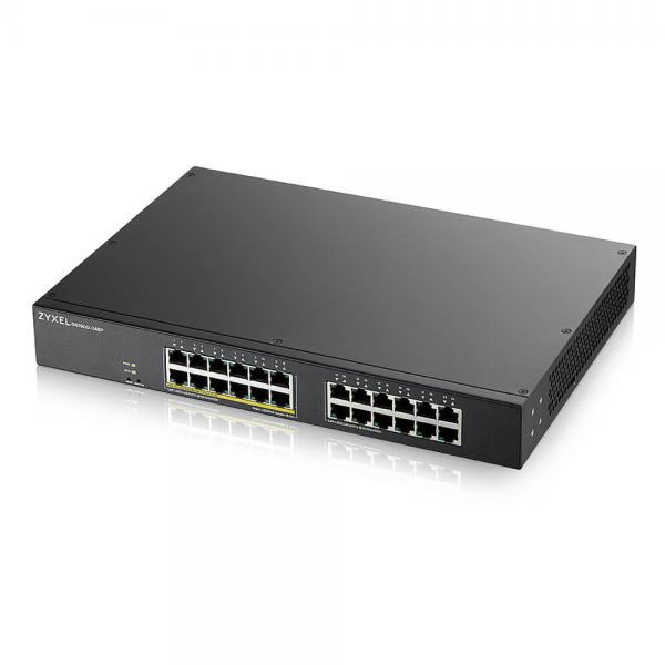Zyxel GS1900-24EP Gestito L2 Gigabit Ethernet [10/100/1000] Supporto Power over Ethernet [PoE] Nero (Zyxel GS1900-24EP - Switch - intelligente - 24 x 10/100/1000 [12 PoE] - montabile su rack, montaggio a parete - PoE [130 W])