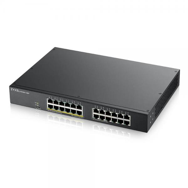 Zyxel GS1900-24EP Gestito L2 Gigabit Ethernet [10/100/1000] Supporto Power over Ethernet [PoE] Nero (Zyxel GS1900-24 24-port GbE L2 12 Port PoE Smart Switch rackmount 130 Watt)