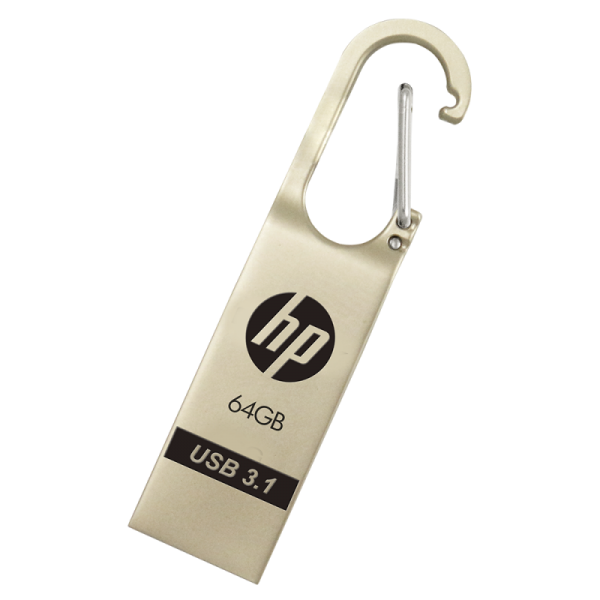 HP X760 CHIAVETTA USB 3.1 64 GB CON GANCIO PORTACHIAVI SILVER HPFD760L-64