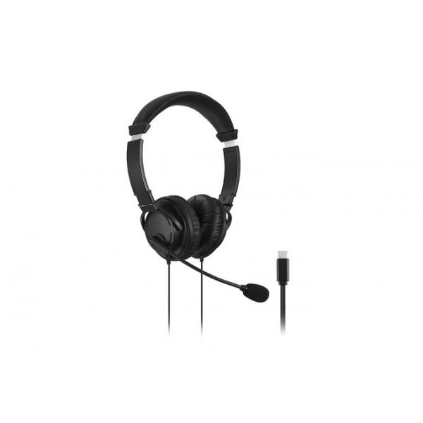 Kensington HI-Fi UsB-C Headphones With Mic - Cuffie Con Microfono - Over Ear - Cablato - UsB-C - Nero