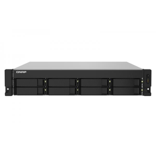 QNAP TS-832PXU NAS Armadio [2U] Collegamento ethernet LAN Alluminio, Nero AL324 (QNAP TS-832PXU-4G/80TB EXOS 8 Bay Rack)