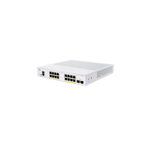Cisco Business 350 Series CBS350-16FP-2G - Switch - L3 - gestito - 16 x 10/100/1000 (PoE+) + 2 x Gigabit SFP - montabile su rack - PoE+ (240 W)