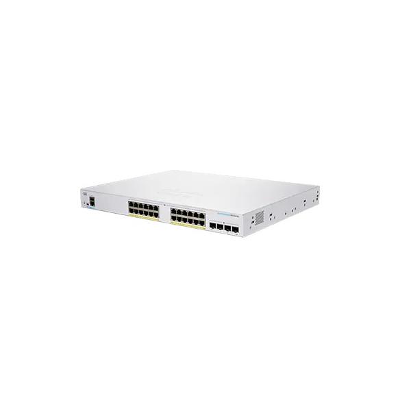 Cisco Business 250 Series CBS250-24P-4X - Switch - L3 - intelligente - 24 x 10/100/1000 (PoE+) + 4 x 10 Gigabit SFP+ - montabile su rack - PoE+ (195 W)