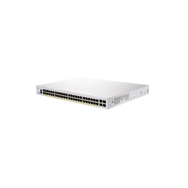 Cisco Business 250 Series CBS250-48P-4X - Switch - L3 - intelligente - 48 x 10/100/1000 (PoE+) + 4 x 10 Gigabit SFP+ - montabile su rack - PoE+ (370 W)