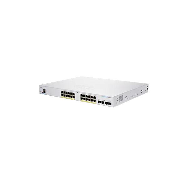 Cisco Business 250 Series CBS250-24PP-4G - Switch - L3 - intelligente - 24 x 10/100/1000 (PoE+) + 4 x Gigabit SFP - montabile su rack - PoE+ (100 W)