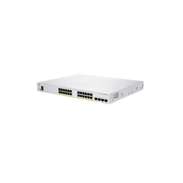 Cisco Business 250 Series CBS250-24P-4G - Switch - L3 - intelligente - 24 x 10/100/1000 (PoE+) + 4 x Gigabit SFP - montabile su rack - PoE+ (195 W)