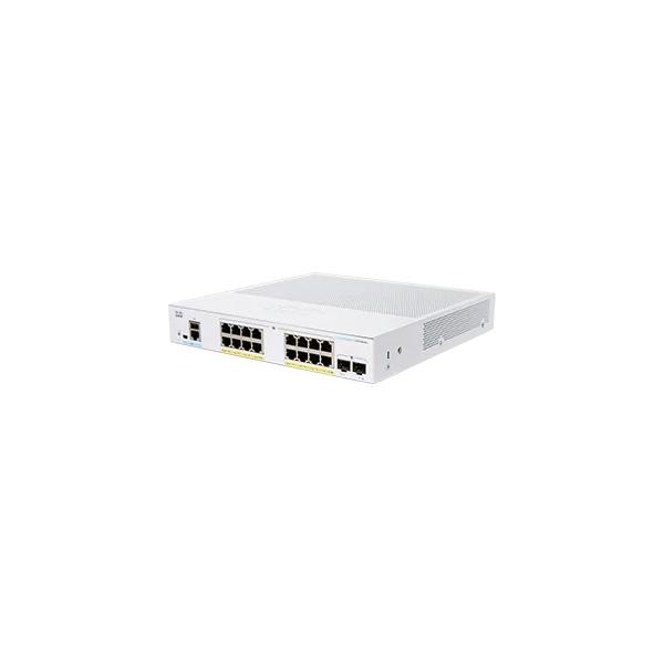 Cisco Business 250 Series CBS250-16P-2G - Switch - L3 - intelligente - 16 x 10/100/1000 (PoE+) + 2 x Gigabit SFP - montabile su rack - PoE+ (120 W)