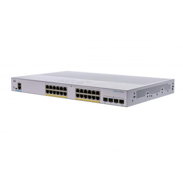 Cisco CBS350-24P-4G-UK switch di rete Gestito L2/L3 Gigabit Ethernet [10/100/1000] Supporto Power over Ethernet [PoE] Argento (CBS350 Managed 24 port GE PoE 4x1G SFP)