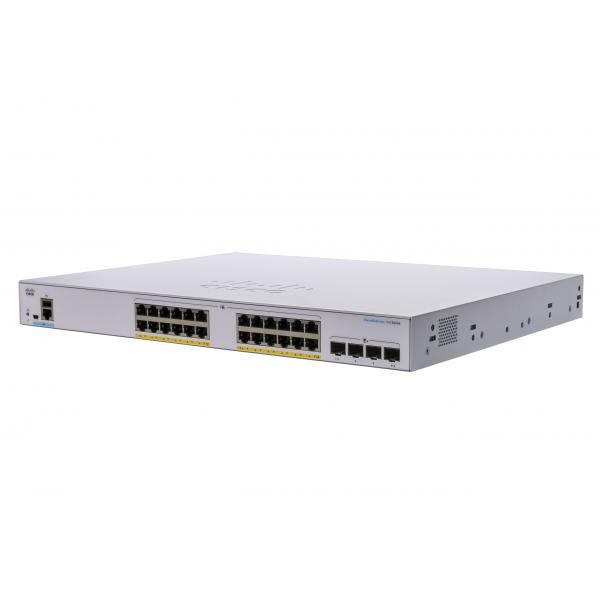 Cisco CBS350-24FP-4G-UK switch di rete Gestito L2/L3 Gigabit Ethernet [10/100/1000] Supporto Power over Ethernet [PoE] Argento (CBS350 Managed 24 port GE Full PoE 4x1G SFP)