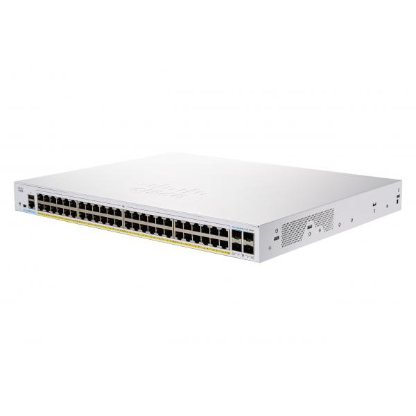 Cisco CBS350-48P-4G-UK switch di rete Gestito L2/L3 Gigabit Ethernet [10/100/1000] Supporto Power over Ethernet [PoE] Argento (CBS350 Managed 48 port GE PoE 4x1G SFP)