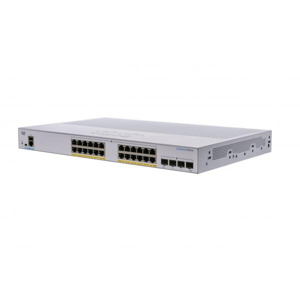 Cisco CBS250-24P-4G-UK switch di rete Gestito L2/L3 Gigabit Ethernet [10/100/1000] Supporto Power over Ethernet [PoE] Argento (CBS250 Smart 24 port GE PoE 4x1G SFP)