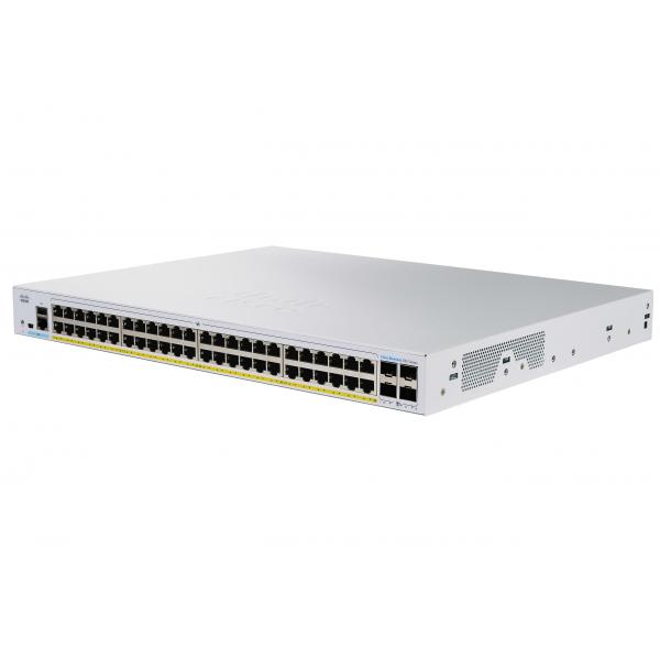 Cisco CBS350-48FP-4G-UK switch di rete Gestito L2/L3 Gigabit Ethernet [10/100/1000] Supporto Power over Ethernet [PoE] Argento (CBS350 Managed 48 port GE Full PoE 4x1G SFP)