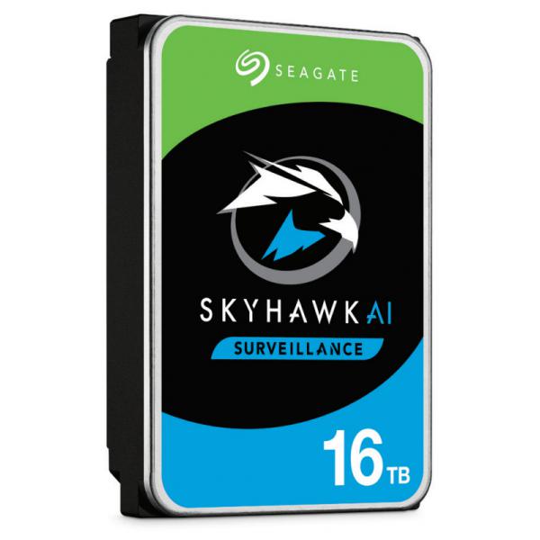 Seagate Surveillance HDD SkyHawk AI 3.5 16 TB Serial ATA III (Seagate SkyHawk AI ST16000VE002 - HDD - 16 TB - interno - 3.5 - SATA 6Gb/s - buffer: 256 MB - con 3 anni Seagate Recupero dei dati di salvataggio)