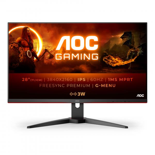 AOC Gaming U28G2AE/BK LED display 71,1 cm (28") 3840 x 2160 Pixel 4K Ultra HD Nero