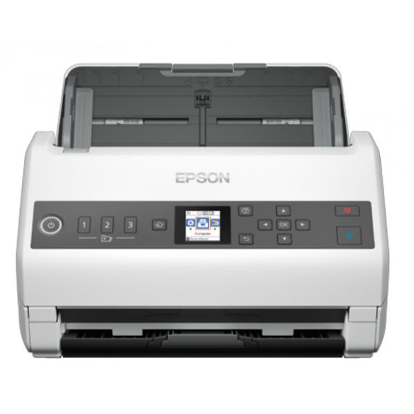 Epson WorkForce DS-730N Scanner a foglio 600 x 600 DPI A4 Nero, Bianco (Epson WorkForce DS-730N - Document scanner - Contact Image Sensor [CIS] - Duplex - A4/Legal - 600 dpi x 600 dpi - up to 40 ppm [mono] / up to 40 ppm [colour] - ADF [100 sheets] - up to 4500 scans per day - USB 2.0, Gigabit LAN)