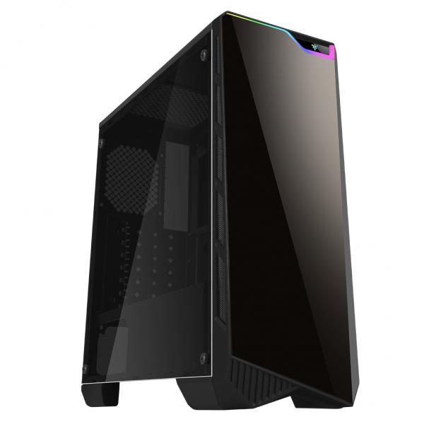Case NOOXES X10 EVO - Gaming Middle Tower, 2xUSB3, Trasp Side Panel
