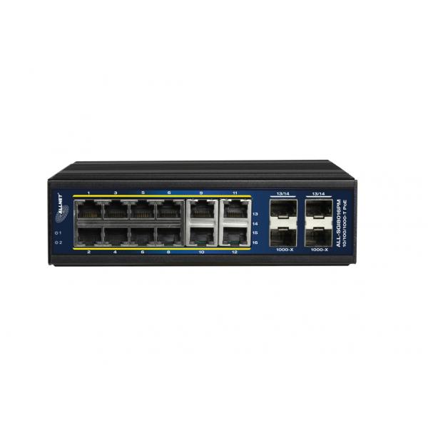 ALLNET ALL-SGI8016PM switch di rete Gestito L2+/L3 Gigabit Ethernet (10/100/1000) Supporto Power over Ethernet (PoE) Nero