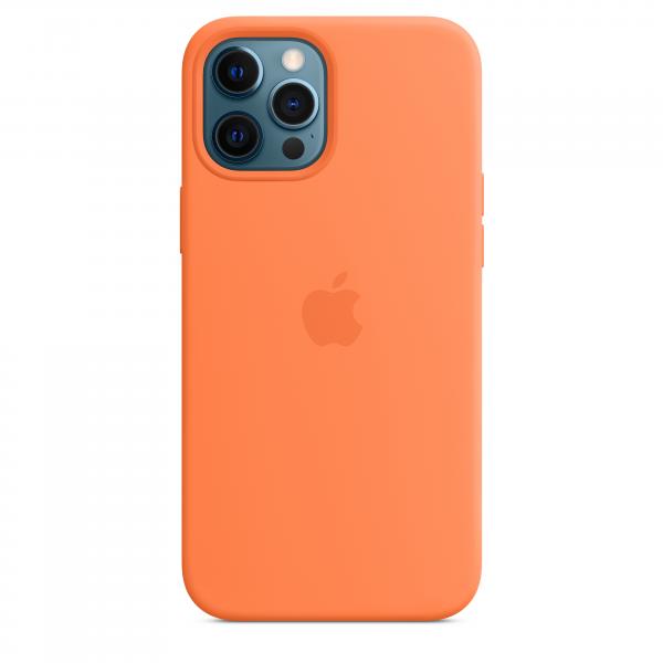 Apple custodia MagSafe in silicone per iPhone 12 Pro Max § Arancio Kumquat