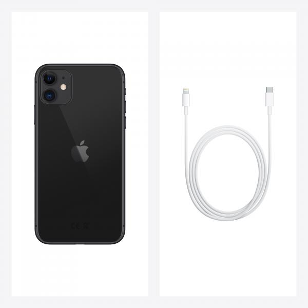 Apple iPhone 11 64GB - Nero (Apple iPhone 11 - 4G smartphone - dual SIM / Internal Memory 64 GB - display LCD - 6.1 - 1792 x 828 pixel - 2x fotocamere posteriori 12 MP, 12 MP - front camera 12 MP - nero)