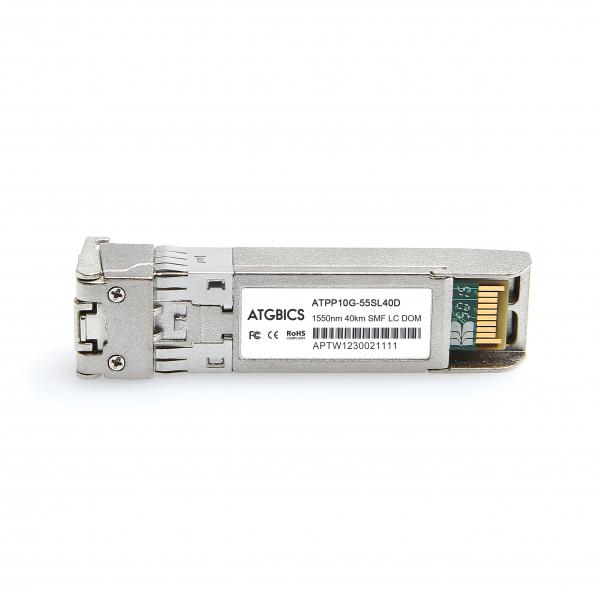 ATGBICS 10G-SFPP-ER-C modulo del ricetrasmettitore di rete Fibra ottica 10000 Mbit/s SFP+ 1550 nm (10G-SFPP-ER ATGBICS Brocade Compatible Transceiver SFP+ 10GBase-ER [1550nm, SMF, 40km, LC, DOM])